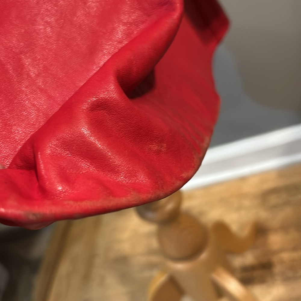 Jacobson’s Women's Red Leather coat leather whip-stitch trim size XS - larger - Picture 4 of 15